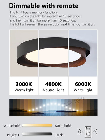 Dimmable Eye Protection LED Chandelier Modern Living Room Bedroom Study Ceiling Light Restaurant Circular LED Light
