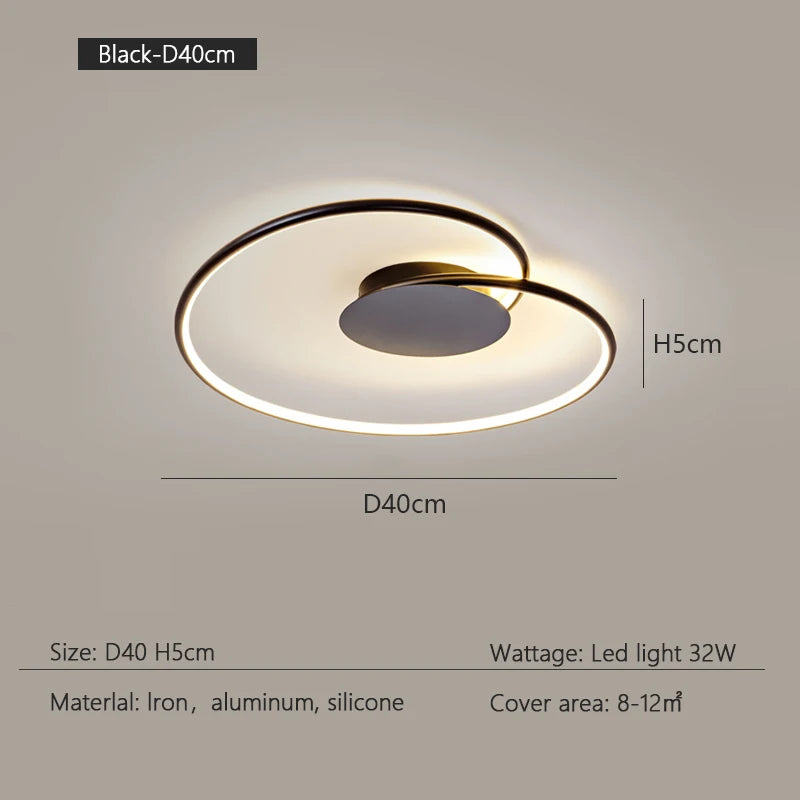 Bedroom Lamps  Mordern Minimalism Led Ceiling Lamp Creative Dimmable Study Room Light Indoor Lighting Home Decor Luster Fixtures