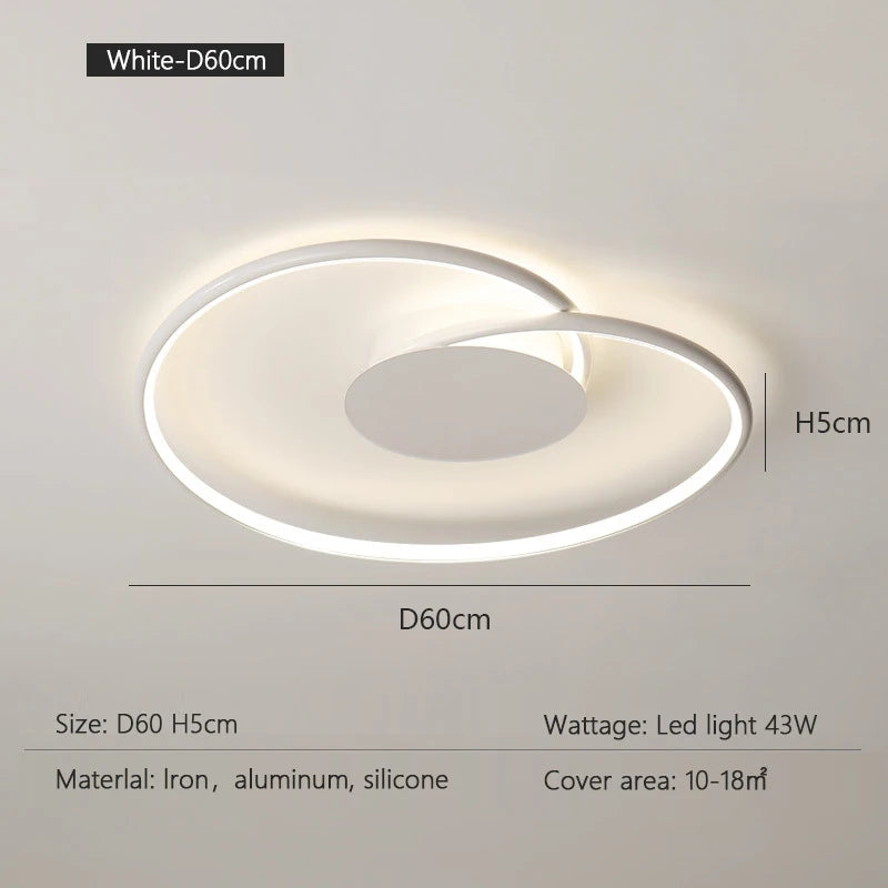 Bedroom Lamps  Mordern Minimalism Led Ceiling Lamp Creative Dimmable Study Room Light Indoor Lighting Home Decor Luster Fixtures