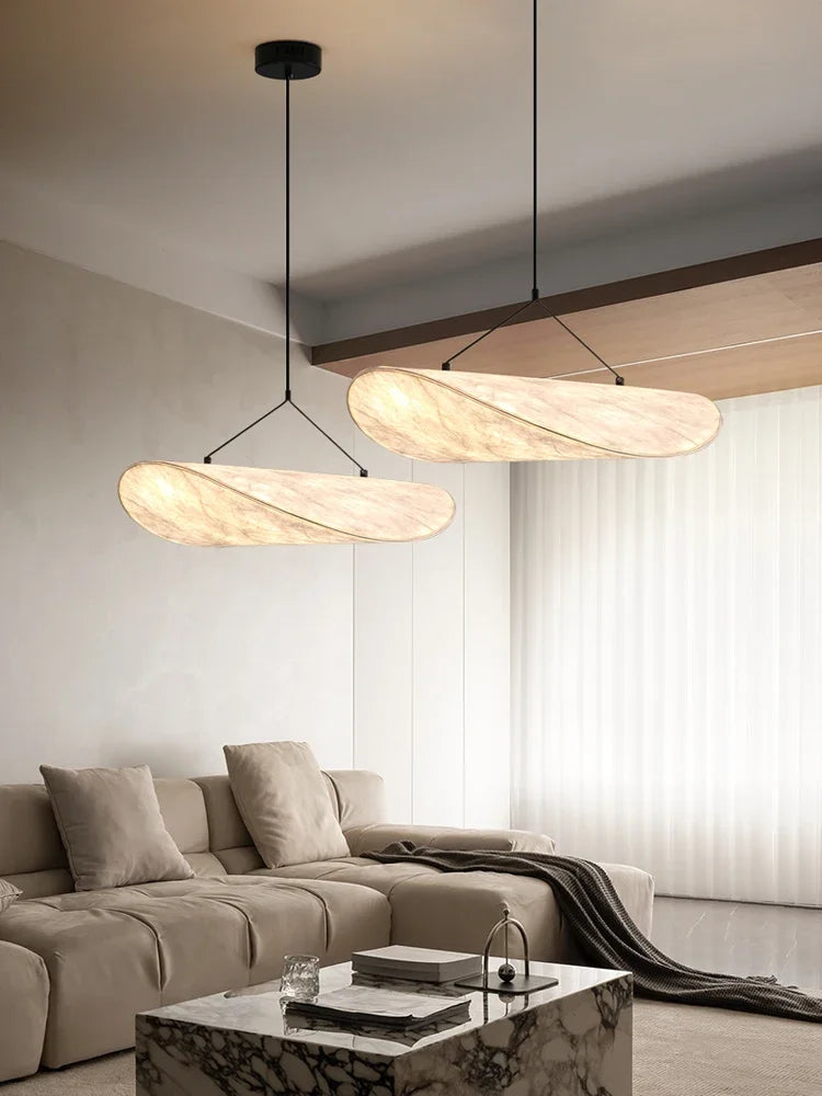 Retro New Chinese Wabi-Sabi Style Silk Pendant Lamp Designer Living Room Chandelier for Home Stay Bar Dining Room Room Decor