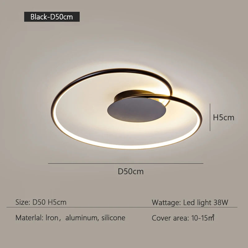 Bedroom Lamps  Mordern Minimalism Led Ceiling Lamp Creative Dimmable Study Room Light Indoor Lighting Home Decor Luster Fixtures