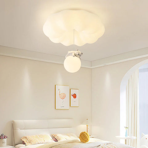 Bear Cream Ceiling Lights Modern Lighting Creative Simple Lamps Living Room Bedroom Lustres Luminaria Decoration Lamparas 2024
