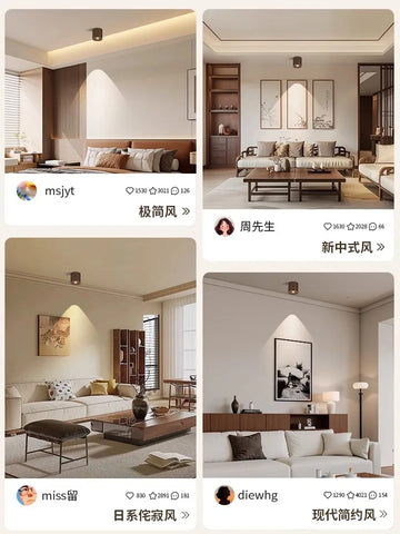 Led Spotlights Surface Mounted Walnut Color Spot Light Small Lamp Body Wooden Grain Ceiling Lights COB 7W 12W Adjustable Angle