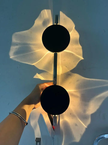 SANDYHA Modern Silver Wall Lamp Stainless Steel Ripple Lustre Home Decor Living Room Bedroom Bedside Corridor Led Night Light