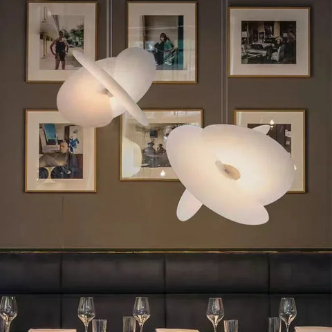 Nordic Silk Salon Chandeliers Creative Curve Design Led Light Modern Home Decoration for Living Room Dining Bedroom Pendant Lamp