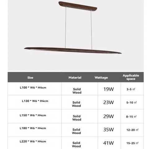 Wooden Led Pendant Lamp Long With Remote Dimmable Wood Linear Led Pendant Light Fixtures For Dining Room Kitchen Table