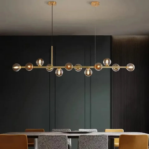 Nordic Glass Ball LED Pendant Lights for Table Living Dining Room Kitchen Island Food Chandelier Home Decor Lusters Luminaires