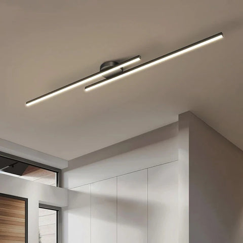 Modern LED Ceiling Light Long Aluminum Double Line Creative Design Ceiling Light Indoor Lighting Fixtures For Corridors Balconie