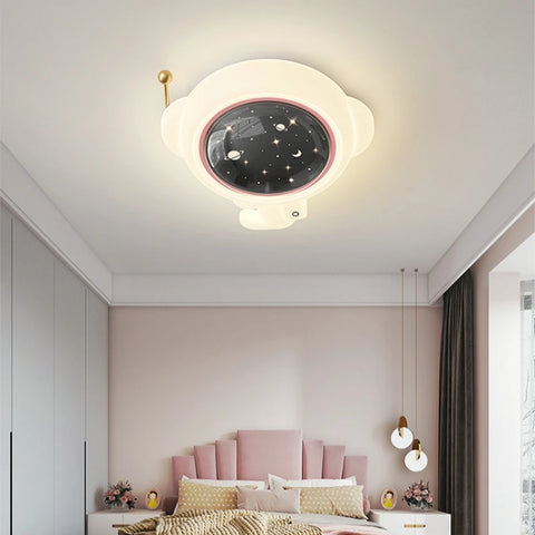 Modern Cartoon Astronaut Planet Ceiling Light Children Bedroom Study Nursery Home Decorate Chandelier Lamp Lustre Indoor Fixture