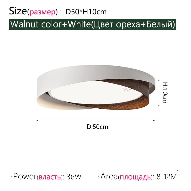 Dimmable Eye Protection LED Chandelier Modern Living Room Bedroom Study Ceiling Light Restaurant Circular LED Light