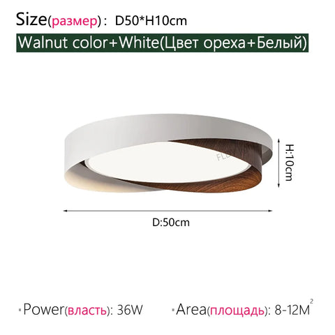 Dimmable Eye Protection LED Chandelier Modern Living Room Bedroom Study Ceiling Light Restaurant Circular LED Light