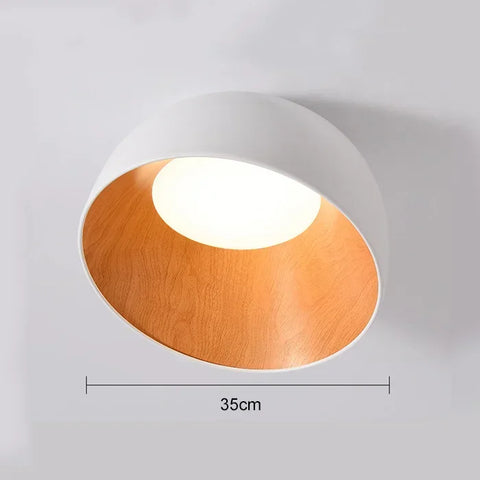 Nordic Led Ceiling Lights for Dining Room Cabinets Bedroom Ceiling Lamp Black and White Wood Grain Home Decor Light Fixture