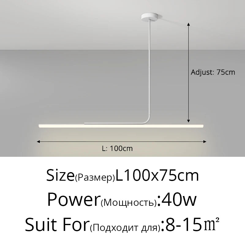Nordic Minimalist LED Pendant Lights Hanging Wire Line Lamp For Dining Table Living Room Kitchen Restaurant Home Indoor Lighting
