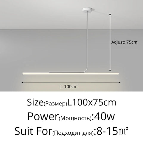 Nordic Minimalist LED Pendant Lights Hanging Wire Line Lamp For Dining Table Living Room Kitchen Restaurant Home Indoor Lighting