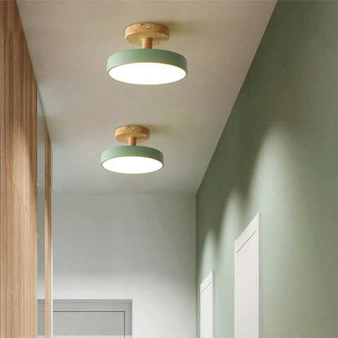 Creative Led Wood Art Ceiling Lamp Bedroom Living Room Corridor Ceiling Light LED Restaurant Lamps AC220V Decorative Fixtures