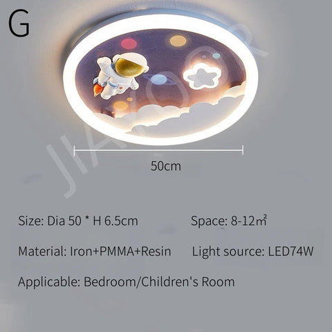 Modern Cute LED Ceiling Lamp For Kids Children's Room Bedroom Chandelier Light Interior Home Decoration Lustre Lighting Fixtures