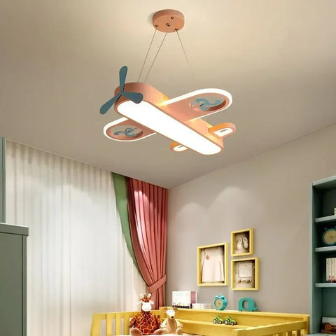 Nordic Aircraft Chandelier for Bedroom Children's Room Nursery Pendant Lamp Minimalist Decor Indoor Lighting Luster Fixture