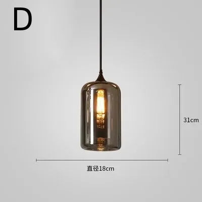 Postmodern Grey Glass Led Pendant Lights For Kitchen Hanging Lamp Dining Room Home Decor Loft Suspension Lighting Luminaire