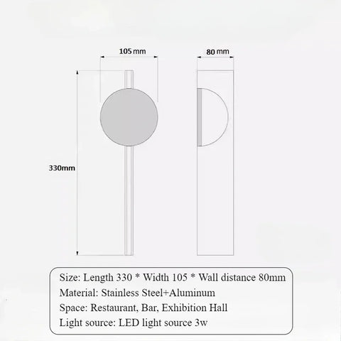 SANDYHA Modern Silver Wall Lamp Stainless Steel Ripple Lustre Home Decor Living Room Bedroom Bedside Corridor Led Night Light