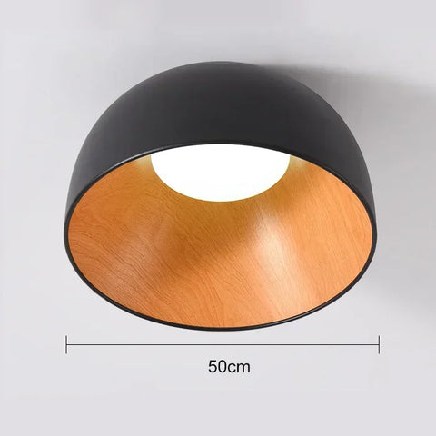 Nordic Led Ceiling Lights for Dining Room Cabinets Bedroom Ceiling Lamp Black and White Wood Grain Home Decor Light Fixture