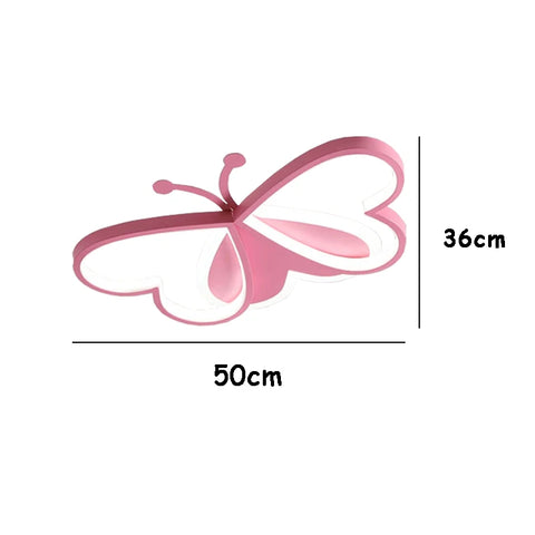 Children's lamp Pink butterfly ceiling lights girl boy's room  LED ceiling lamp living room kindergarten decor Light fixture