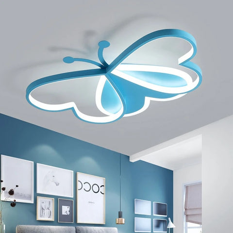 Children's lamp Pink butterfly ceiling lights girl boy's room  LED ceiling lamp living room kindergarten decor Light fixture