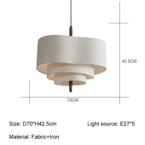 Wabi Sabi Pendant Lights Living Room Kitchen Island Led Ceiling Chandelier Japan Cloth Ceiling Lamp Home Decorations Lustre