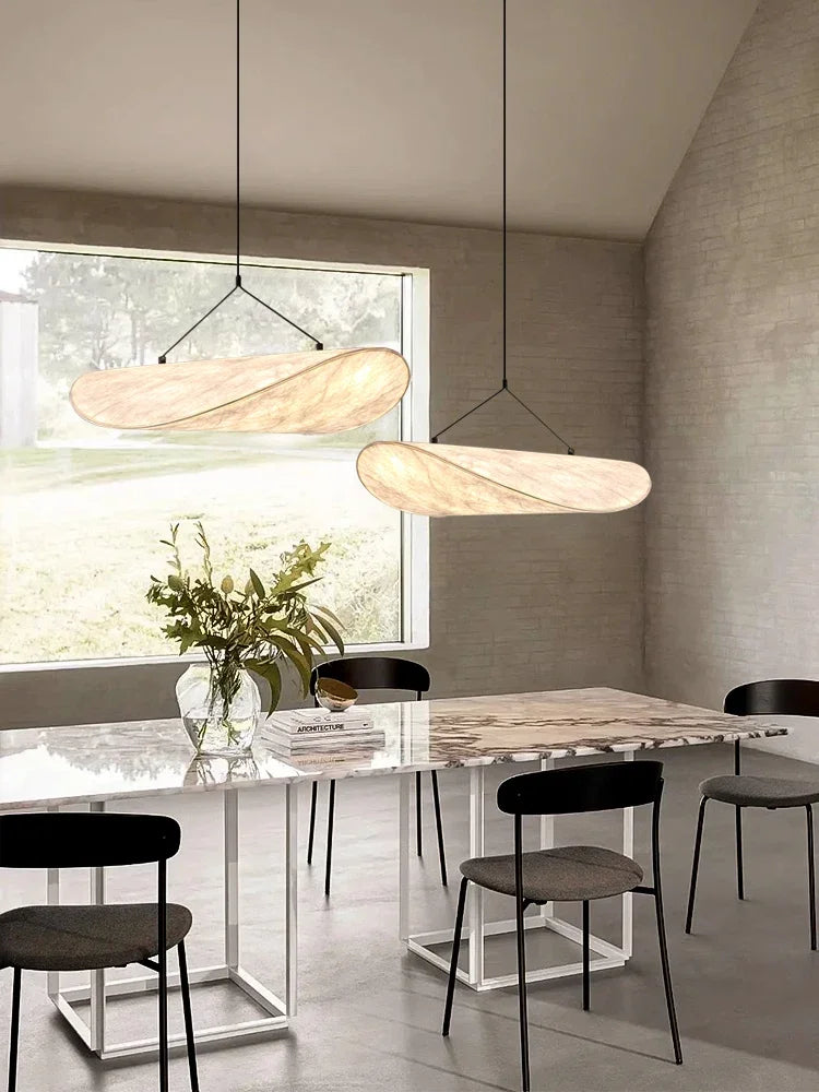 Retro New Chinese Wabi-Sabi Style Silk Pendant Lamp Designer Living Room Chandelier for Home Stay Bar Dining Room Room Decor