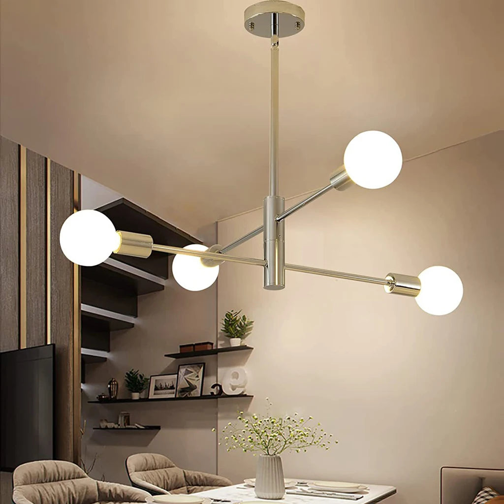 2/4/8 Heads Vintage Sputnik Ceiling Chandelier Lighting Ceiling Lamp for Bedroom Kitchen Living Room Pendant Light Fixture E27