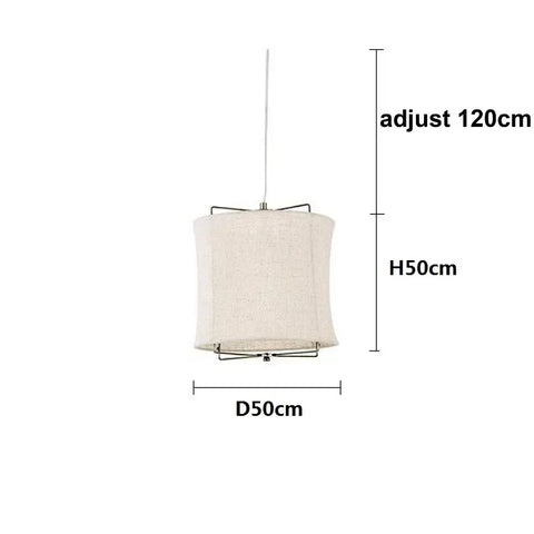 Fabric Pendant Lamp Wabi Sabi Style Cotton Linen Dining Table Restaurant Hotel Bedroom Retro Counter Handmade Art Bedroom Lamps