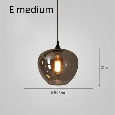 Postmodern Grey Glass Led Pendant Lights For Kitchen Hanging Lamp Dining Room Home Decor Loft Suspension Lighting Luminaire