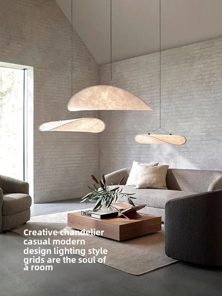 Retro New Chinese Wabi-Sabi Style Silk Pendant Lamp Designer Living Room Chandelier for Home Stay Bar Dining Room Room Decor