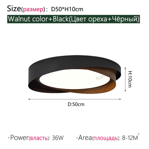 Dimmable Eye Protection LED Chandelier Modern Living Room Bedroom Study Ceiling Light Restaurant Circular LED Light