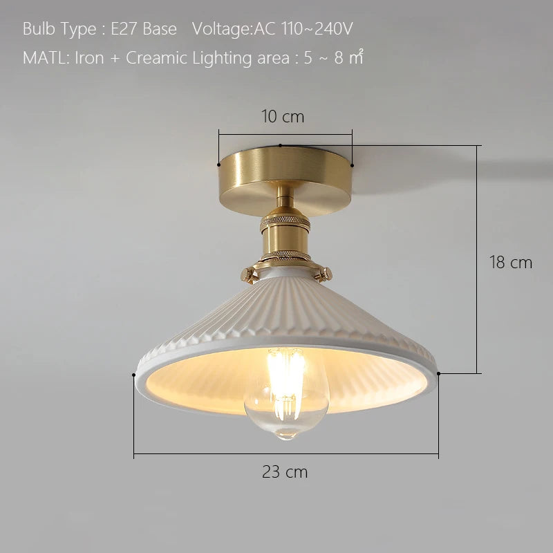 Japanese Ceramic Chandelier Lighting for Kitchen Dining Room Restaurant Bar Bedside Nordic Luxury Led Chandelier Ceiling Lamp