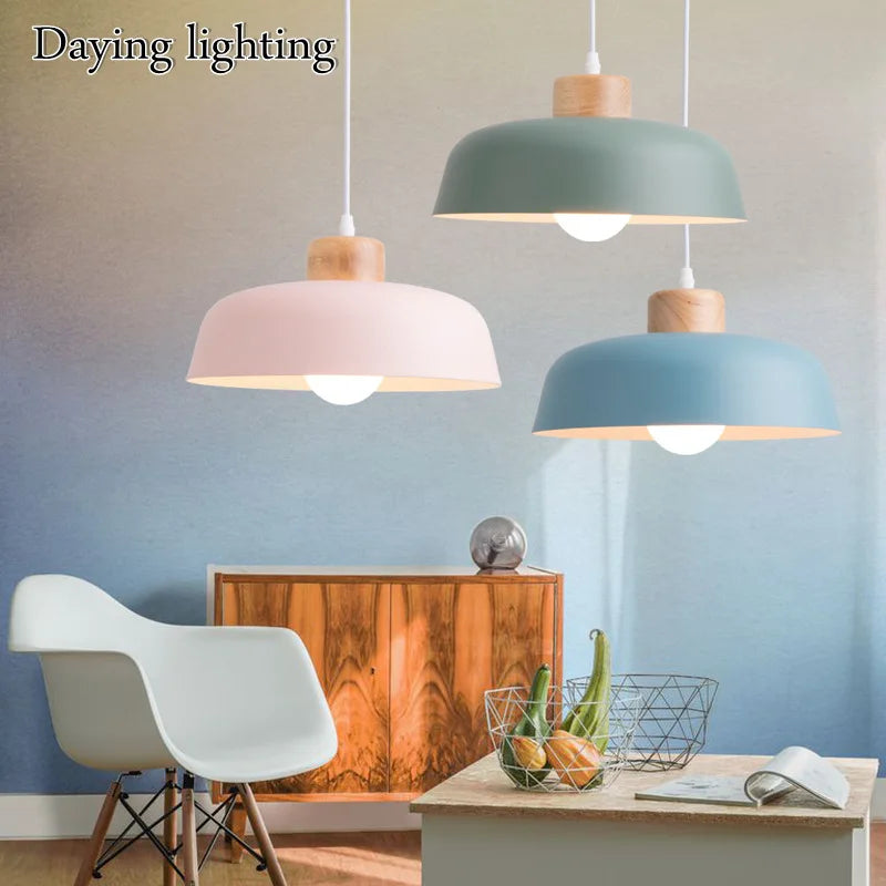 Now Nordic Lighting Modern Living Room Dining Table Lamps Simple Personality Creative Bar Bedroom Single Head Macaron Chandelier