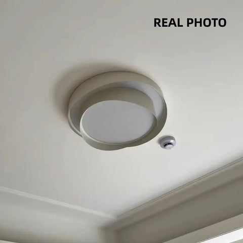 Modern Pure White Led Ceiling Light Nordic Minimalism Lustre Luminarias Bedroom Ceiling Mounted Lamp New Cream Style Indoor Lamp
