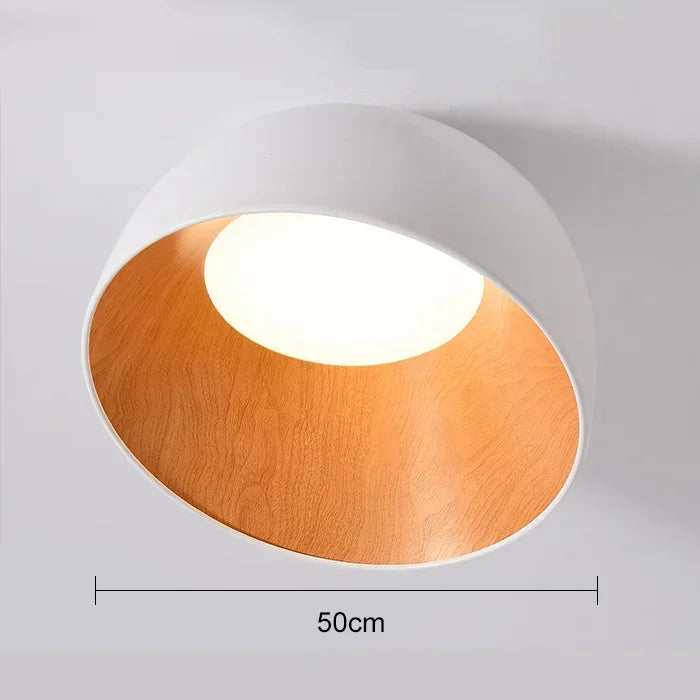 Nordic Led Ceiling Lights for Dining Room Cabinets Bedroom Ceiling Lamp Black and White Wood Grain Home Decor Light Fixture
