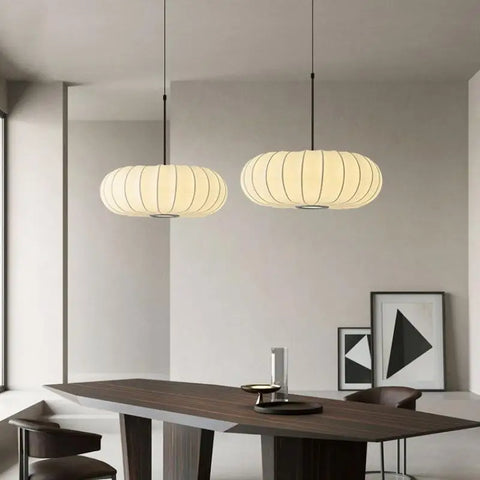 New Wabi Sabi E27 Led Pendant Light Dining Room Silk Suspend Lamp Bedroom Led Lamparas Luminarias Chandelier Lighting Droplight