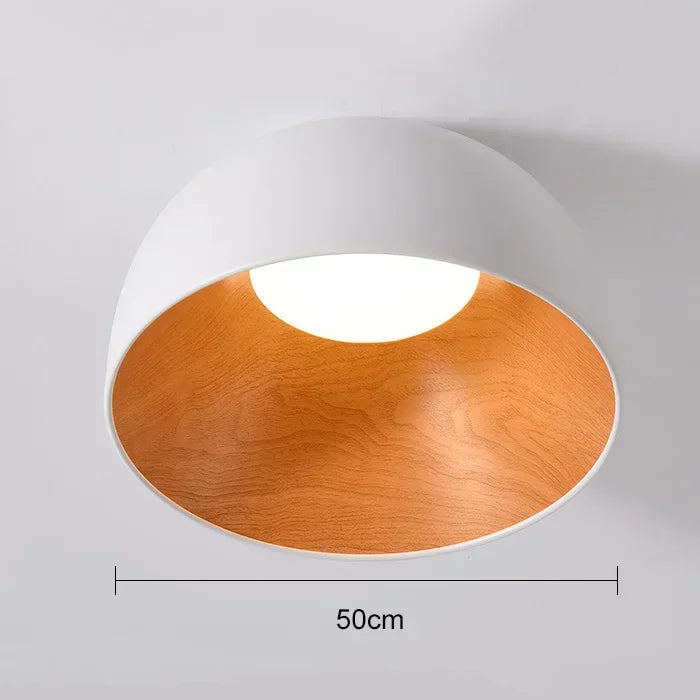 Nordic Led Ceiling Lights for Dining Room Cabinets Bedroom Ceiling Lamp Black and White Wood Grain Home Decor Light Fixture