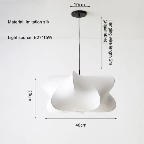 Nordic Minimalist Silk Lamp Restaurant Pendant Lights Luxury Home Decor Chandeliers For Dining Room Bedroom Suspension Luminaire