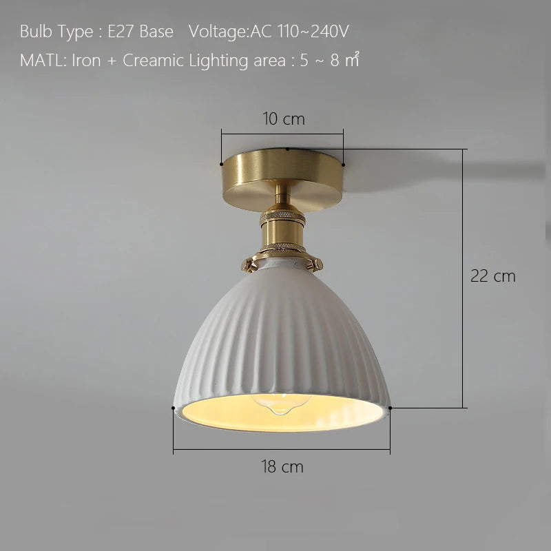 Japanese Ceramic Chandelier Lighting for Kitchen Dining Room Restaurant Bar Bedside Nordic Luxury Led Chandelier Ceiling Lamp
