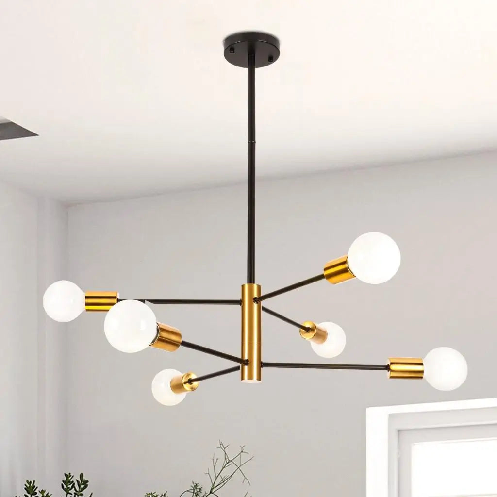 2/4/8 Heads Vintage Sputnik Ceiling Chandelier Lighting Ceiling Lamp for Bedroom Kitchen Living Room Pendant Light Fixture E27