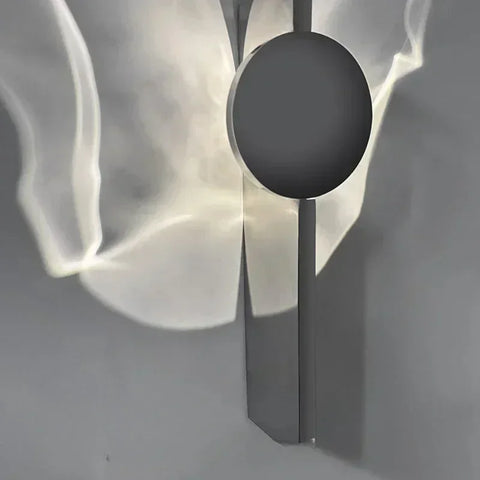 SANDYHA Modern Silver Wall Lamp Stainless Steel Ripple Lustre Home Decor Living Room Bedroom Bedside Corridor Led Night Light