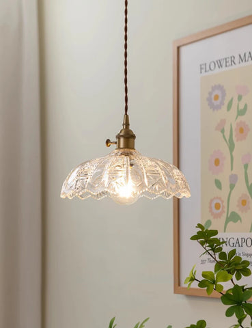 Multi-Style Vintage Pendant Light with Clear Glass Brass Farmhouse Hanging Light fixtures for Kitchen Island Dining Room Bedroom