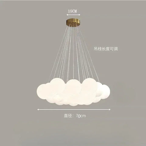 Modern LED Chandeliers Milk White Glass Ball Pendant Lamps Living Room Kitchen Restaurant Hotel Lustre E27 Home Lighting Decor