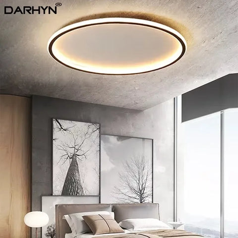 Household LED Ceiling Light 23/30/50/80CM Bedroom Living Room Study Room Super Slim Black White Gold Home Decor Lighting Fixture