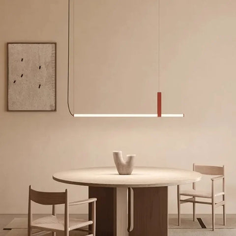 Modern Creative Line Restaurant Dining Table Bar Counter Long Strip Pendant Light Suitable for Hotel Front Desk Balcony Corridor