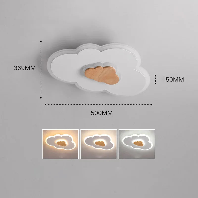 Cloud Ceiling Light Children Room Ceiling Light Fixture Acrylic LED Ceiling Light Dimmable with Remote Control Lamp Kid Bedroom