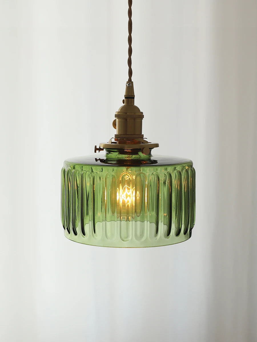 Color Nordic Pendant Light Lamp Glass Design Deco Led Hanging Light Fixtures Bedroom Modern Copper Japanese Luminaire Suspension