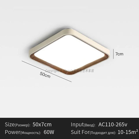 Menvix Modern LED Ceiling Light Wood Home Lightng Living Room Kitchen Bedroom Bathroom Room Surface Ceiling Lamp Home Decoration
